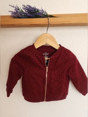 Cat & Jack Girls' Zip Jacket, Size 12 Months